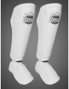 Buddha Epic White Shin Guards for MMA and Muay Thai – Protect and Train in Style