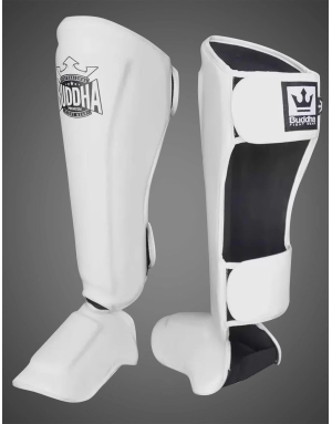 Espinilleras Buddha Epic Blancas para MMA y Muay Thai - Protege y Entrena con Estilo