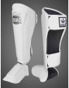 Buddha Epic White Shin Guards for MMA and Muay Thai – Protect and Train in Style