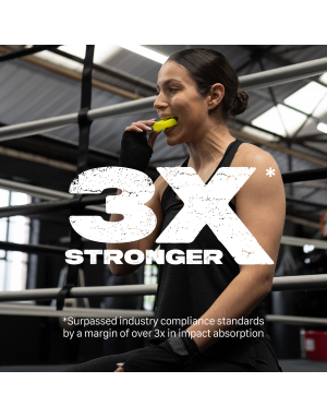 Safejawz Intro Series Amarillo Fluor – Protector Bucal Ajustable y Seguro para Boxeo, Muay Thai y MMA