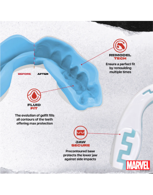 Protector Bucal Safejawz Marvel Spider-Gwen – Ajuste Profesional y Protección Avanzada para Boxeo y MMA