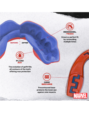 Safejawz Marvel Captain Marvel Mouthguard – Maximum Protection and a Professional Fit for Contact Sports