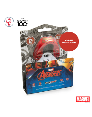 Safejawz Marvel Iron Man Mouthguard – Advanced Technology, Double-Layer Construction and High-Performance Fluid Fit™