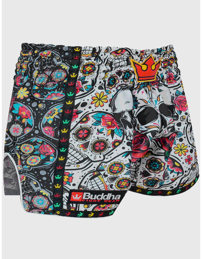 Buddha Santa Muerte Muay Thai Shorts | Unique Style and Professional Performance