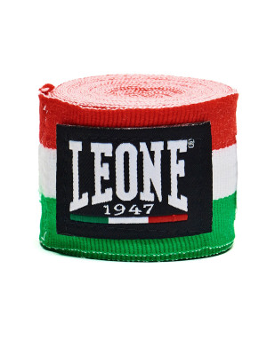 Vendas de Boxeo Leone 1947 4,5m Tricolor Italia | Il Coliseum | Algodón Semi-elástico con Velcro Diseñas para Boxeo y Muay thai