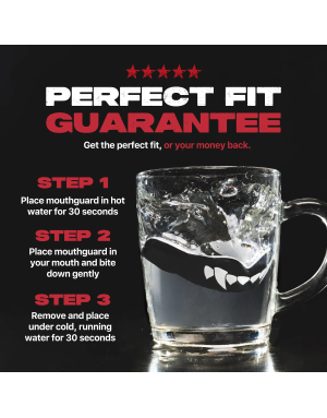 Safejawz Extro Series Mouthguard. Fun design with a moustache, double layer and perfect fit. Recommended for wrestling.